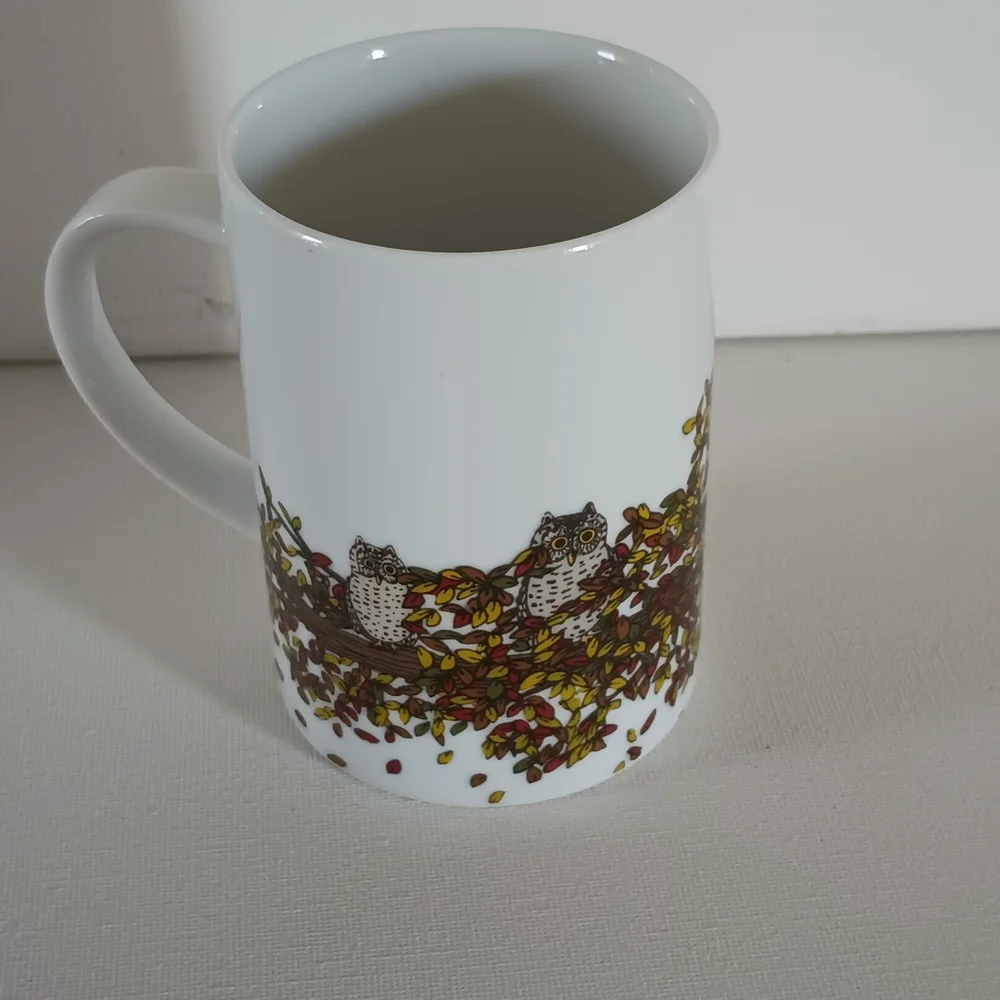 West Elm White Owl Mug